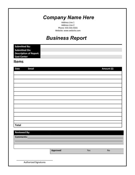 Business Report Template Fillable Printable Pdf And Forms Handypdf