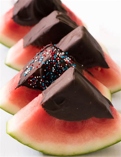 Chocolate Dipped Watermelon