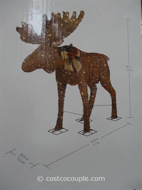 Papa moose, mama moose and baby moose are all decked out for the holidays with sparkling lights and. Philips 60-Inch Grapevine Moose