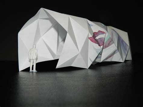 An Origami Model That Explores Creating Repetitive Angles To Inspire An