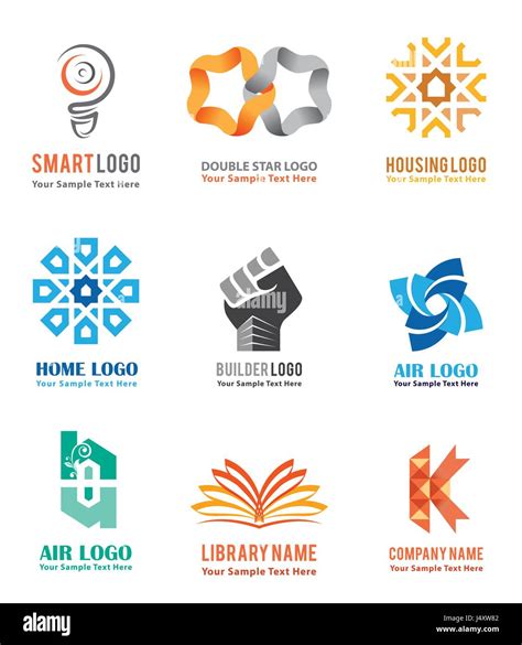 Logo Icons Vector Set For Company Identity Branding Like Smart Ideas