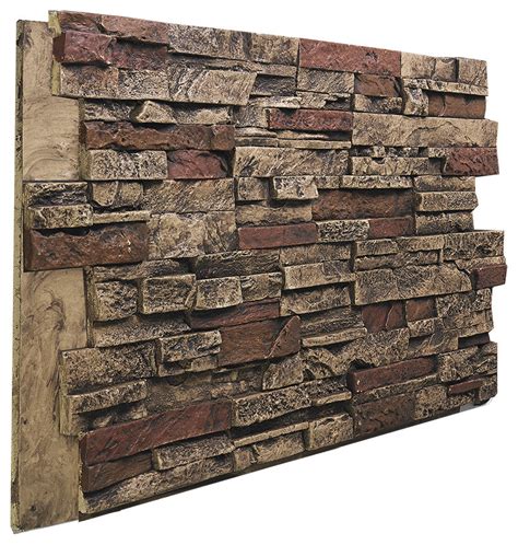 Faux Stacked Stone Wall Panel 48w X 24h Traditional Wall Panels