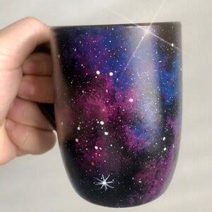 Galaxy 12oz Mugs Celestial Mug Custom Galaxy Hand Painted Etsy