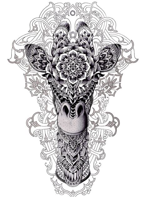 Bioworkz Giraffe Zentangle Mandala Art Mandalas Painting Mandalas