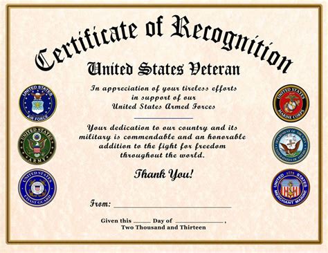 Certificate Templates Army Certificate Of Achievement Template