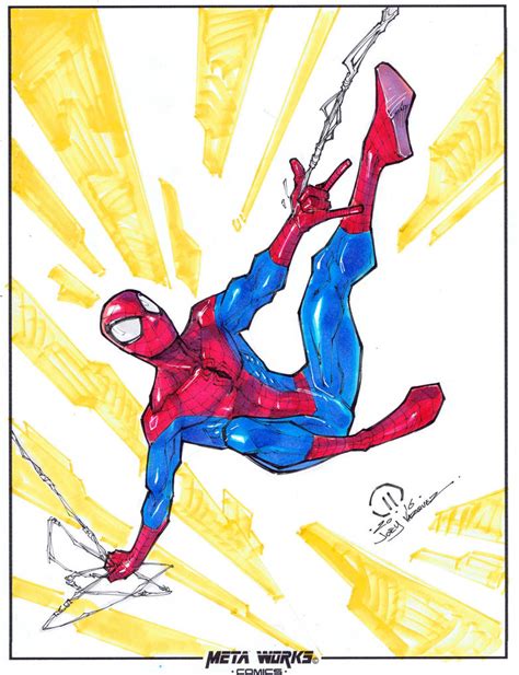 Spider Man Swinging Markers By Joeyvazquez On Deviantart