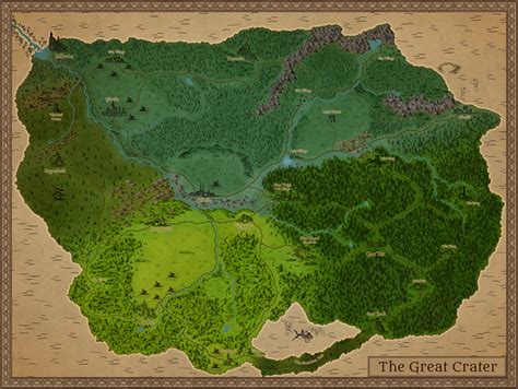 I Have Recreated My First Map The Great Crater Rwonderdraft