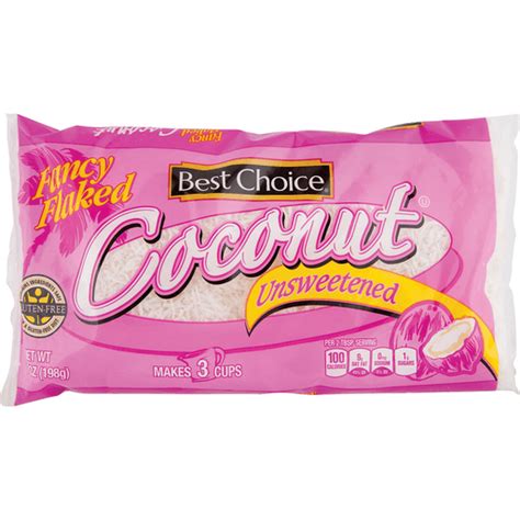 Best Choice Fancy Flaked Coconut Unsweetened Coconut Reasors