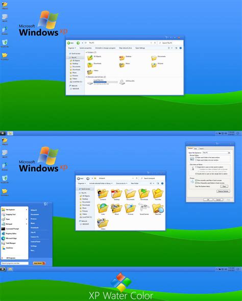 Xp Watercolor Theme For Windows 10 By Protheme On Deviantart