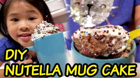 Diy Nutella Mug Cake Recipe Easy Chocolate Mug Cake Tutorial Microwave Nutella Cake Youtube