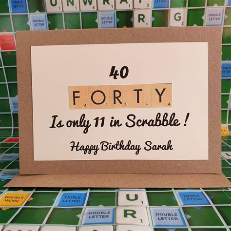 40th Forty Fortieth A Unique Personalised Scrabble Happy Etsy Uk