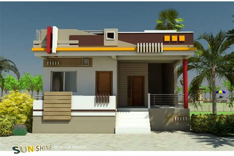 49 Single Floor Indian Home Elevation Design Photo Gallery Png