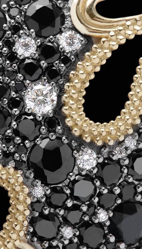 Black And White Diamonds And Pearls Black Gold Jewelry