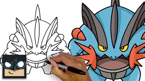 How To Draw Mega Swampert Pokemon Youtube