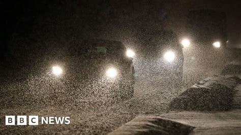 Uk Snow Severe Weather Sweeps Across Country Bbc News