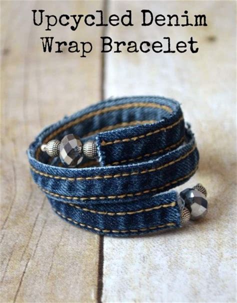 95 Diy Things You Can Make With Old Jeans Denim Bracelet