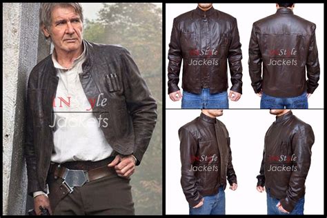 Harrison Ford Movie Star Wars Han Solo Leather Jacket For Sale Star