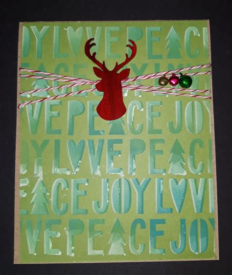 Peacelove And Joy Three Ways To Use A Stencil Christmas Card Numb