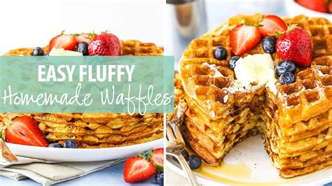 Easy Fluffy Homemade Waffles Youtube