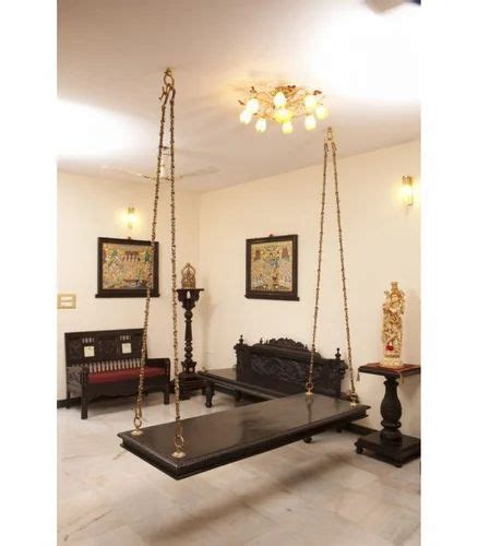 Living Room Wooden Swing Design Decoration Examples