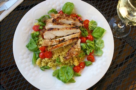 It cooks quickly, which helps get this chicken meal on the table fast. Spiced Chicken with Couscous Salad - The Comfort of Cooking
