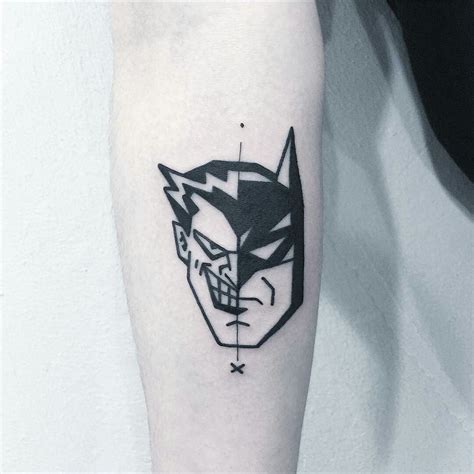 Joker And Batman By Greem Greemtattoo Joker Tattoo Batman Tattoo