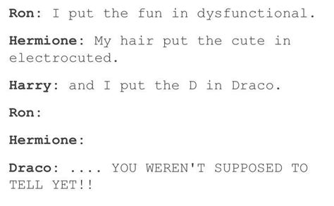 >placing an angle bracket before text will make it display as a quote. I don't even ship Drarry but this was too perfect to ignore : HarryPotterMemes