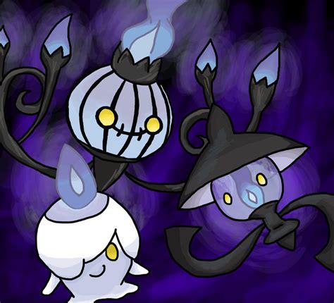 Litwick Lampent And Chandelure By Peaceloveandcookies1 On Deviantart