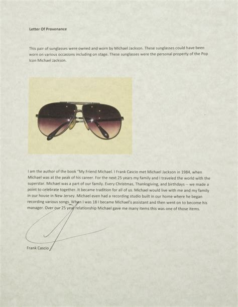 Michael Jackson Aviator Sunglasses