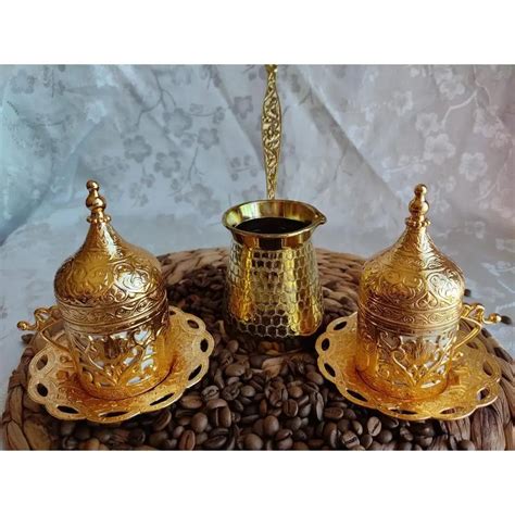 Turkish Coffee Set Traditional Turkish Coffee Cups And Copper Coffee