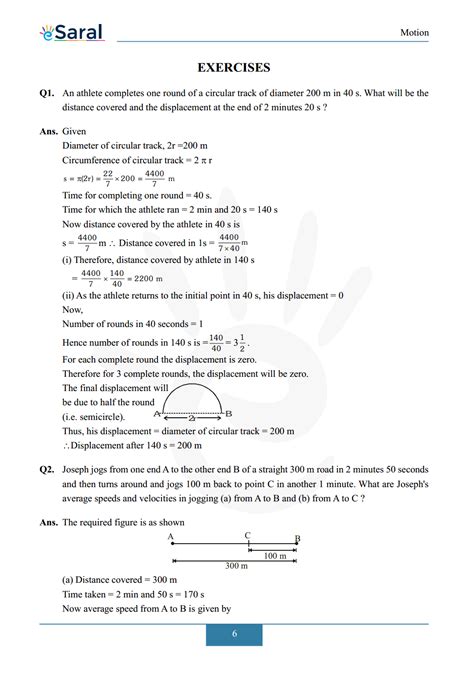 NCERT Solutions For Class 9 Science Chapter 8 Motion ESaral