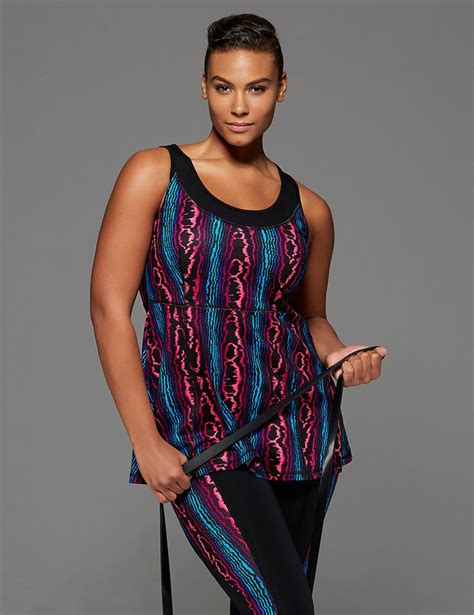 Printed Active Swing Tank By Sophie Theallet Trendy Plus Size Dresses Plus Size Swimwear