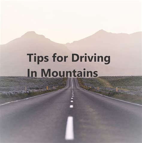 Tips For Driving In Mountains Safely