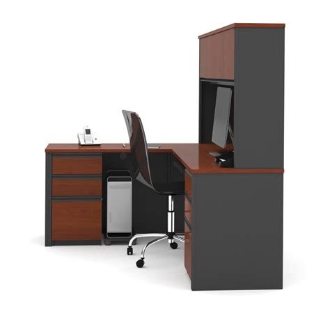 Prestige Modern L Shaped Office Desk With Two Pedestals