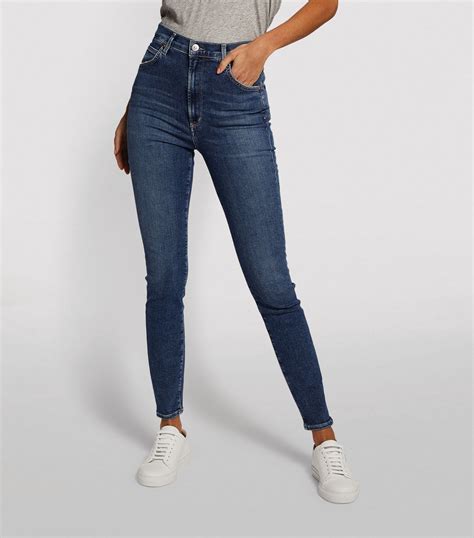 Citizens Of Humanity Navy Chrissy High Rise Skinny Jeans Harrods Uk