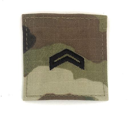 Rotc Ocp 2x2 Rank Corporal Fully Embroidered Closed Ends With Hook