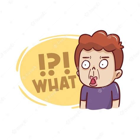 Premium Vector Funny Expression Of An Astonished Person