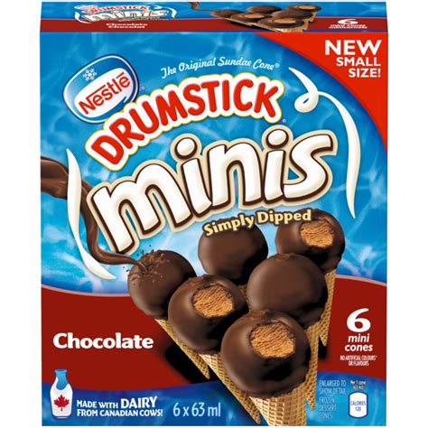 Drumstick Minis Simply Dipped Chocolate Sundae Cones Nestlé Canada