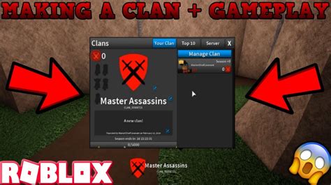 Making My Clan In Roblox Assassin Gameplay Master Assassins In