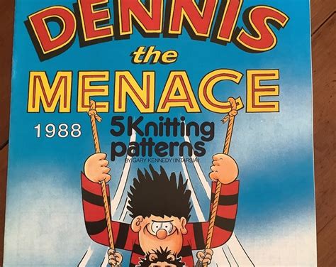 Beano Dennis The Menace And Gnasher 5 Knitting Patterns By Etsy