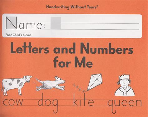 Handwriting Without Tears Letters And Numbers For Me 2018 Edition With