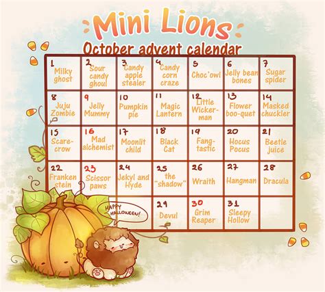 Advent Calendar Mini Lions By Miloudee On Deviantart