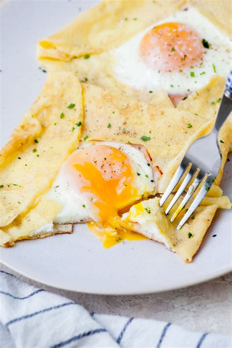 Savory Crepes With Ham Cheese And Eggs Everyday Delicious