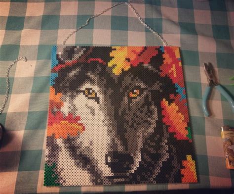 I made this wolf perler and posted it just to show my friends on my