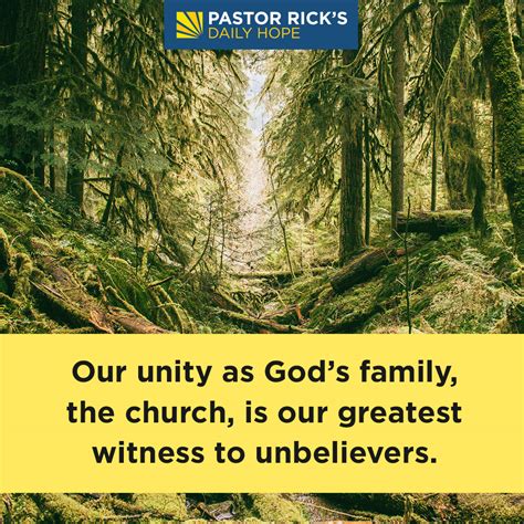 Unity Is Our Greatest Witness To Unbelievers Pastor Ricks Daily Hope