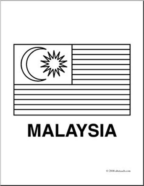 Penambahan jalur ini adalah bagi mewakili tiga negeri tersebut. Clip Art: Flags: Malaysia (coloring page) | abcteach