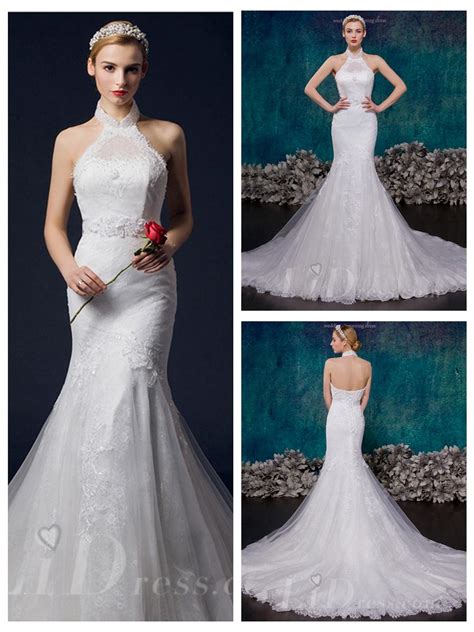 Halter Mermaid Lace Wedding Dress 2553714 Weddbook
