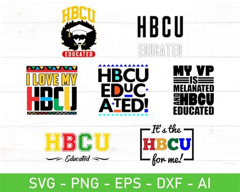 Historically Black College Svg Hbcu Svg Hbcu Educated Svg Etsy