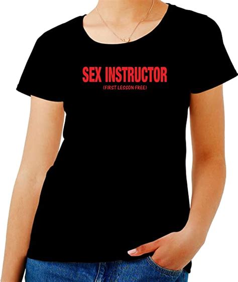 T Shirt Woman Black Fun2732 Sex Instructor Uk Clothing