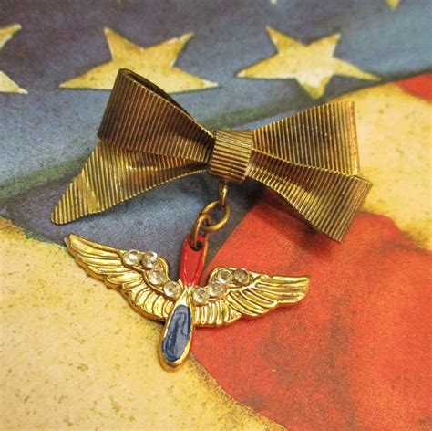 Wwii Army Air Corps Sweetheart Pin Vintage Military Wings Etsy